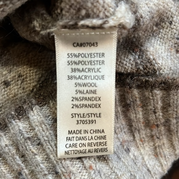 Max Studio Over sized brown strip sweater XL - Picture 5 of 9